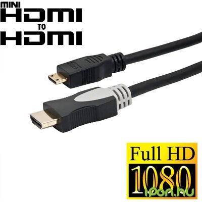 DELIGHT HDMI Mini HDMI Összekötő Fekete 3m 20426 DELIGHT HDMI Mini HDMI Összekötő Fekete 3m 20426