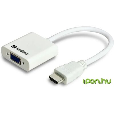 Sandberg HDMI VGA/D-Sub Átalakító Fehér 5cm 508-69 Sandberg HDMI VGA/D-Sub Átalakító Fehér 5cm 508-69