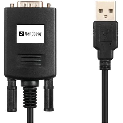 Sandberg USB Soros Átalakító Fekete 10cm 133-08 Sandberg USB Soros Átalakító Fekete 10cm 133-08