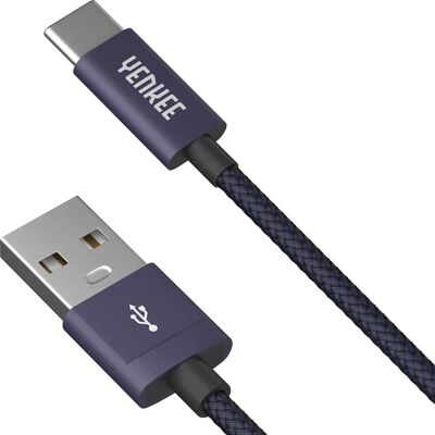 YENKEE USB 2.0 Type C Átalakító Fekete-Lila 2m YCU 302 BE YENKEE USB 2.0 Type C Átalakító Fekete-Lila 2m YCU 302 BE