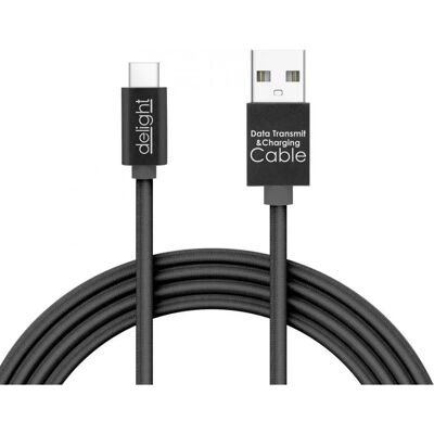 DELIGHT USB 2.0 Type C Átalakító Fekete 1m 55442C-BK DELIGHT USB 2.0 Type C Átalakító Fekete 1m 55442C-BK
