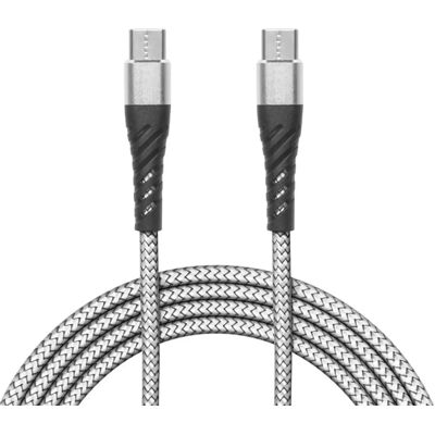 DELIGHT USB 2.0 Type C Összekötő Fehér-Fekete 2m 55435-2 DELIGHT USB 2.0 Type C Összekötő Fehér-Fekete 2m 55435-2