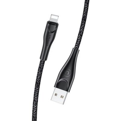 USAMS USB Lightning Töltő/adatkábel Fekete 2m SJ394USB01 USAMS USB Lightning Töltő/adatkábel Fekete 2m SJ394USB01