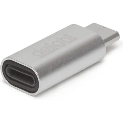 DELIGHT USB 2.0 Type C Lightning Töltő/adatkábel Ezüst 3cm 55448B DELIGHT USB 2.0 Type C Lightning Töltő/adatkábel Ezüst 3cm 55448B