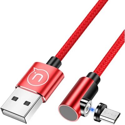 USAMS SJ446USB02 Mágneses Micro USB Kábel - 1m Piros - Töltőkábel USAMS SJ446USB02 Mágneses Micro USB Kábel - 1m Piros - Töltőkábel