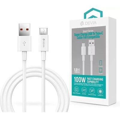 DEVIA USB 2.0 Type C Átalakító Fehér 1.5m ST344602 DEVIA USB 2.0 Type C Átalakító Fehér 1.5m ST344602
