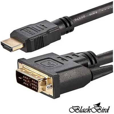 BLACKBIRD HDMI DVI-D Átalakító Fekete 2m BH1260 BLACKBIRD HDMI DVI-D Átalakító Fekete 2m BH1260