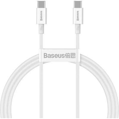 Baseus USB-C az USB-C kábel 100W Fehér Baseus USB-C az USB-C kábel 100W Fehér