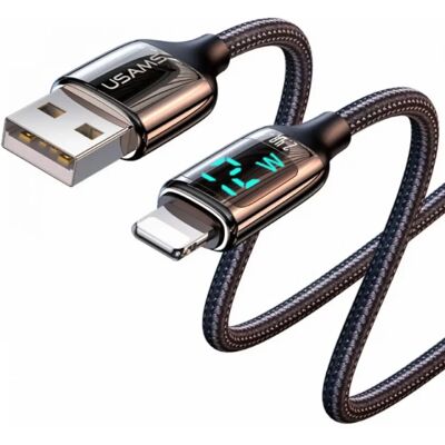USAMS USB Lightning Töltő/adat Fekete 1.2m SJ543USB01 USAMS USB Lightning Töltő/adat Fekete 1.2m SJ543USB01