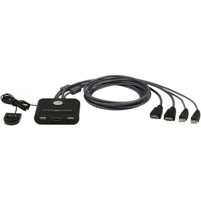 Aten 2-Port USB FHD HDMI Cable KVM Switch CS22HF Aten 2-Port USB FHD HDMI Cable KVM Switch CS22HF