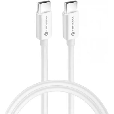 FORCELL USB 2.0 Type C Összekötő Fehér 1m --- FORCELL USB 2.0 Type C Összekötő Fehér 1m ---