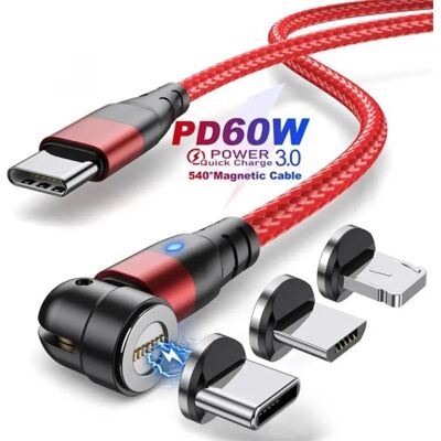 BLACKBIRD USB 2.0 Type C Lightning + Micro USB + USB Type C Átalakító Piros 1m BH1412 BLACKBIRD USB 2.0 Type C Lightning + Micro USB + USB Type C Átalakító Piros 1m BH1412