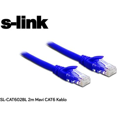 S-LINK UTP CAT6 Összekötő Kék 2m SL-CAT602BL S-LINK UTP CAT6 Összekötő Kék 2m SL-CAT602BL