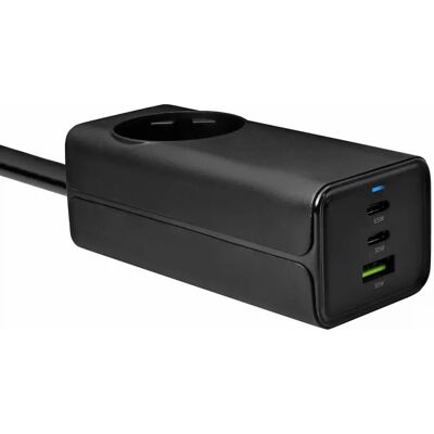 AKYGA AK-CH-21 Hosszabbító 1x USB-A 2x USB-C 1.5m fekete AKYGA AK-CH-21 Hosszabbító 1x USB-A 2x USB-C 1.5m fekete