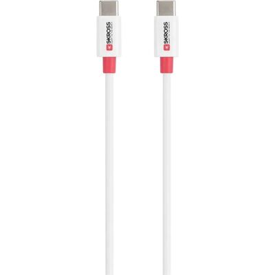 Skross USB-C és USB-C kábel - Fehér - 2,0m - USB 2.0 Skross USB-C és USB-C kábel - Fehér - 2,0m - USB 2.0