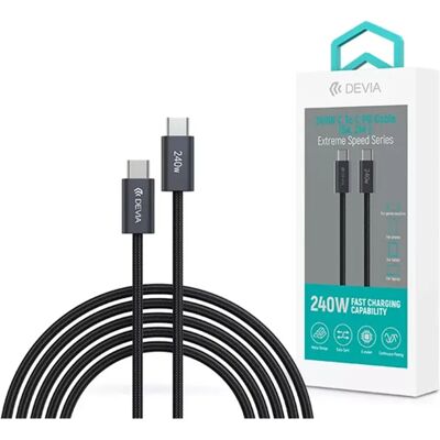 DEVIA USB 2.0 Type C Összekötő Fekete 2m ST108721 DEVIA USB 2.0 Type C Összekötő Fekete 2m ST108721