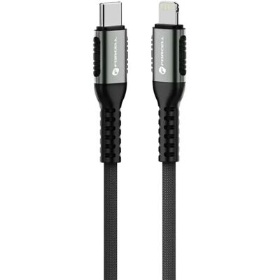 FORCELL USB 2.0 Type C Lightning Töltő/adat Fekete 1.2m --- FORCELL USB 2.0 Type C Lightning Töltő/adat Fekete 1.2m ---