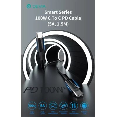 DEVIA USB 2.0 Type C Összekötő Fekete 1.5m ST111110 DEVIA USB 2.0 Type C Összekötő Fekete 1.5m ST111110