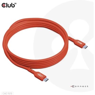 Club 3D USB 2.0 Type C Összekötő Piros 4m CAC-1515 Club 3D USB 2.0 Type C Összekötő Piros 4m CAC-1515
