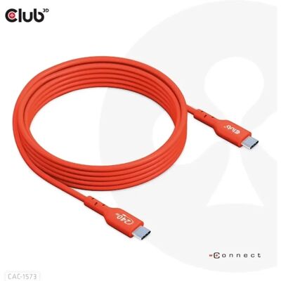 Club 3D USB 2.0 Type C Összekötő Piros 2m CAC-1573 Club 3D USB 2.0 Type C Összekötő Piros 2m CAC-1573