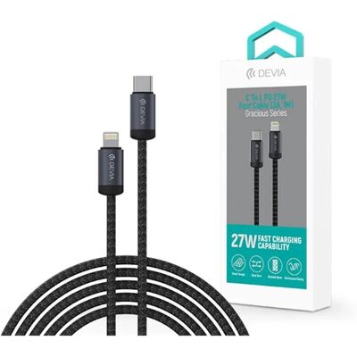 DEVIA USB 2.0 Type C Lightning Töltő/adat Fekete 1m ST101722 DEVIA USB 2.0 Type C Lightning Töltő/adat Fekete 1m ST101722