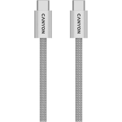 Canyon USB 2.0 Type C Összekötő Szürke 1m CND-CCMG60AB15LG Canyon USB 2.0 Type C Összekötő Szürke 1m CND-CCMG60AB15LG
