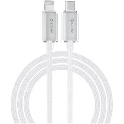 DEVIA adatkábel (Type-C - lightning 27W 3A 150cm cipőfűző) FEHÉR DEVIA adatkábel (Type-C - lightning 27W 3A 150cm cipőfűző) FEHÉR