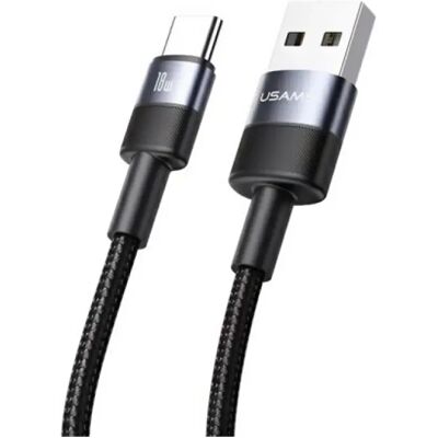 USAMS SY SERIES adatkábel USB - Type-C 120cm FEKETE USAMS SY SERIES adatkábel USB - Type-C 120cm FEKETE