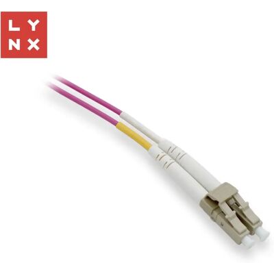 LYNX Fiber Optic LC Összekötő Rózsaszín 1m LX-DPX-LC/LC-OM4-1 LYNX Fiber Optic LC Összekötő Rózsaszín 1m LX-DPX-LC/LC-OM4-1