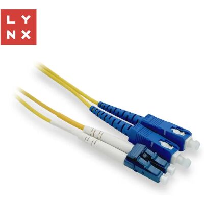 LYNX Fiber Optic LC Fiber Optic SC Átalakító Sárga 1m LX-DPX-LC/SC-OS2-1 LYNX Fiber Optic LC Fiber Optic SC Átalakító Sárga 1m LX-DPX-LC/SC-OS2-1