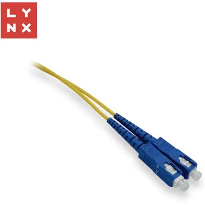 LYNX Fiber Optic SC Összekötő Sárga 1m LX-DPX-SC/SC-OS2-1 LYNX Fiber Optic SC Összekötő Sárga 1m LX-DPX-SC/SC-OS2-1