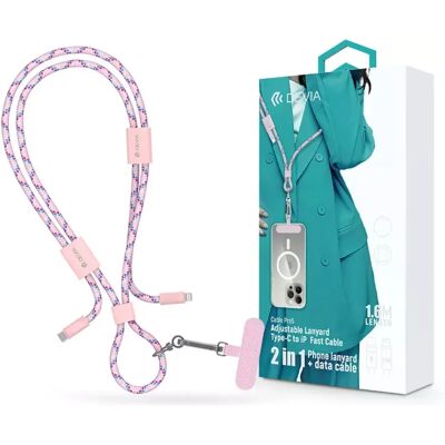 DEVIA USB 2.0 Type C Lightning Töltő/adat Rózsaszín 1.6m ST124998 DEVIA USB 2.0 Type C Lightning Töltő/adat Rózsaszín 1.6m ST124998