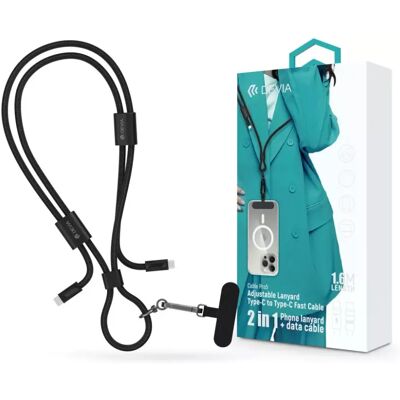 DEVIA USB 2.0 Type C Összekötő Fekete 1.6m ST124950 DEVIA USB 2.0 Type C Összekötő Fekete 1.6m ST124950