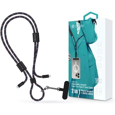 DEVIA USB 2.0 Type C Összekötő Kék 1.6m ST124974 DEVIA USB 2.0 Type C Összekötő Kék 1.6m ST124974