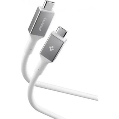 SPIGEN ESSENTIAL EB10020CC adatkábel Type-C - Type-C 200cm FEHÉR SPIGEN ESSENTIAL EB10020CC adatkábel Type-C - Type-C 200cm FEHÉR