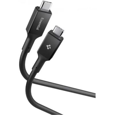 SPIGEN ESSENTIAL EB10010CC adatkábel Type-C - Type-C 100cm FEKETE SPIGEN ESSENTIAL EB10010CC adatkábel Type-C - Type-C 100cm FEKETE