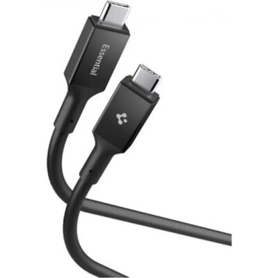 SPIGEN ESSENTIAL EB24012CC adatkábel Type-C - Type-C 120cm FEKETE SPIGEN ESSENTIAL EB24012CC adatkábel Type-C - Type-C 120cm FEKETE