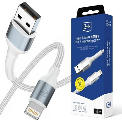 3MK USB Lightning Töltő/adat Fekete 2m 5903108680325 3MK USB Lightning Töltő/adat Fekete 2m 5903108680325