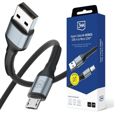 3MK USB Micro USB Átalakító Fekete 1m 5903108680349 3MK USB Micro USB Átalakító Fekete 1m 5903108680349