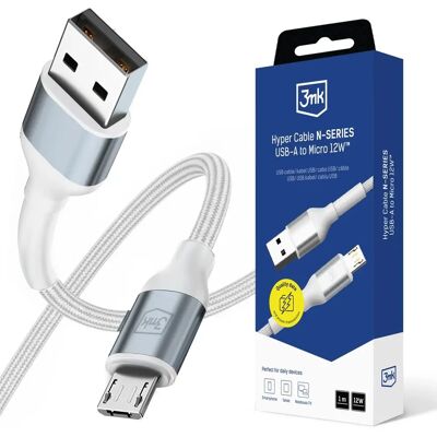 3MK USB Micro USB Átalakító Fehér 1m 5903108680356 3MK USB Micro USB Átalakító Fehér 1m 5903108680356