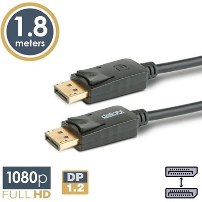 DELIGHT DisplayPort 1.2/1.2a Összekötő Fekete 1.8m 20333A DELIGHT DisplayPort 1.2/1.2a Összekötő Fekete 1.8m 20333A