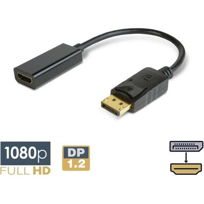 DELIGHT DisplayPort 1.2/1.2a HDMI Átalakító Fekete 10cm 20337 DELIGHT DisplayPort 1.2/1.2a HDMI Átalakító Fekete 10cm 20337