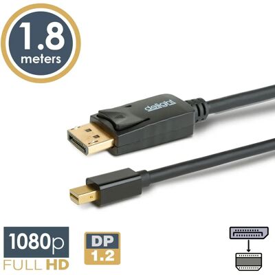 DELIGHT DisplayPort 1.2/1.2a Mini DisplayPort Átalakító Fekete 1.8m 20336A DELIGHT DisplayPort 1.2/1.2a Mini DisplayPort Átalakító Fekete 1.8m 20336A
