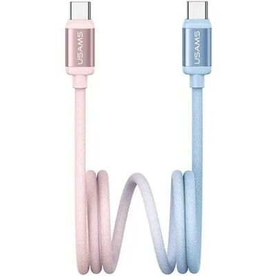 USAMS USB 2.0 Type C Összekötő Kék-Rózsaszín 1.2m SJ756USB03 USAMS USB 2.0 Type C Összekötő Kék-Rózsaszín 1.2m SJ756USB03
