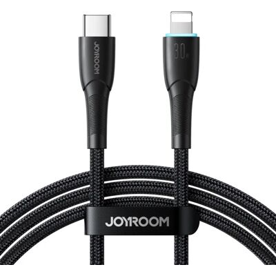 JOYROOM USB 2.0 Type C Lightning Töltő/adat Fekete 1m SA32-CL3 BLACK JOYROOM USB 2.0 Type C Lightning Töltő/adat Fekete 1m SA32-CL3 BLACK
