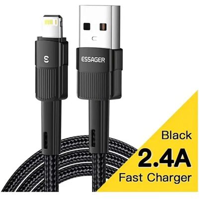 ESSAGER USB Lightning Töltő/adat Fekete 1m EXCL-XC01 ESSAGER USB Lightning Töltő/adat Fekete 1m EXCL-XC01