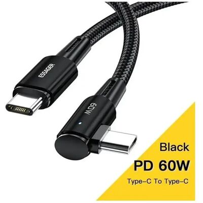 ESSAGER Sunset USB-C / USB-C 2.0 3A 60W 2m hajlított kábel PES-035 ESSAGER Sunset USB-C / USB-C 2.0 3A 60W 2m hajlított kábel PES-035
