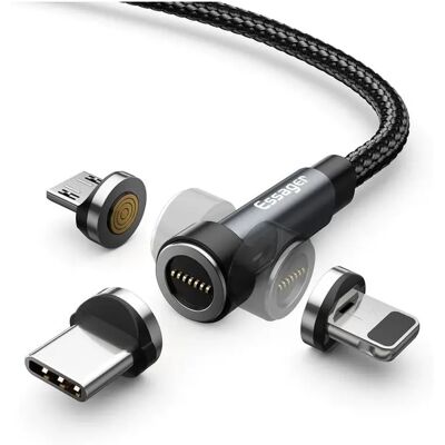ESSAGER Victron mágneses USB-A - USB-C/Lightning kábel 3A 1m ESSAGER Victron mágneses USB-A - USB-C/Lightning kábel 3A 1m