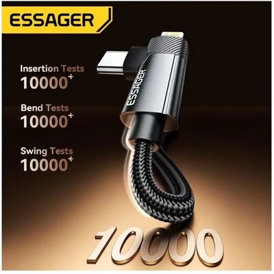 ESSAGER William USB-A/USB-C - Lightning kábel 3A 2m EXCATL-WLA0G-P ESSAGER William USB-A/USB-C - Lightning kábel 3A 2m EXCATL-WLA0G-P
