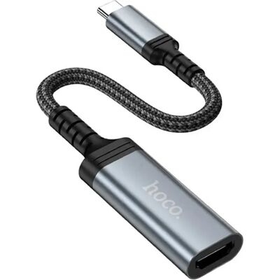 HOCO adapter kábel Type-C - HDMI aljzat 4K 20cm sötétszürke UA43A HOCO adapter kábel Type-C - HDMI aljzat 4K 20cm sötétszürke UA43A